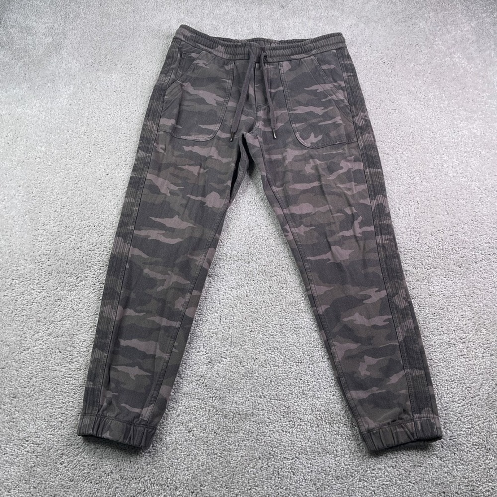 Athleta Pants Womens 4 Petite Green Camo Farallon Jogger Pull On Drawstring